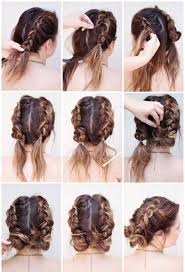 Kurze Braune Haare Hubsche Hochsteckfrisur Flechtfrisur Geflochtene Frisuren Flechtfrisuren Flechtfrisuren Selber Machen