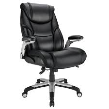 Realspace Torval Big And Tall Bonded Leather High Back Sporty Chair Black Silver Officesupply Com