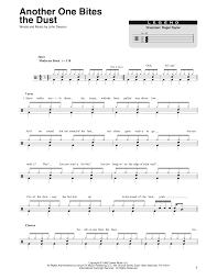 Another One Bites The Dust Sheet Music Queen Drums Transcription