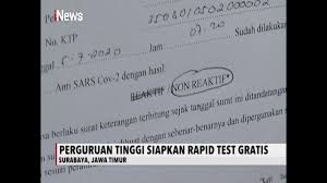 Calon Mahasiswa Wajib Rapid Test Sedangkan Mahasiswa Reaktif Bisa Jadwal Ulang Inews Sore 05 07 Youtube