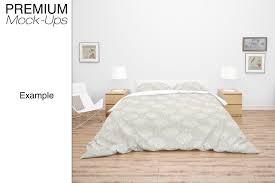 Bedding Set Mockup Psd Mockup Free Psd Bedding Set