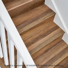 Stair nosing adds beauty to your home while absorbing much of the staircase traffic. Home Improvement Sterling Oak Stair Nosing Vinyl Flooring Trim Molding Residential Waterproof Building Hardware