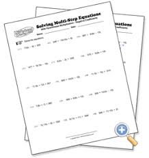 With Parentheses And Multiplication Solving Multi Step Equations Two Step Equations Solving Multi Step Equations Algebra Equations Worksheets