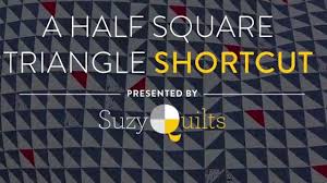 quilting tutorial make 8 half square triangles at one time