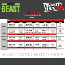Body Beast Insanity Max 30 Hybrid Calendar Bodybeast Max30 Hybrid Calendar Beachbody Body Beast Hybrid Body Beast Beauty Routine Schedule