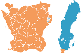 Kristianstad är huvudort för länets landsting, region skåne. Skane Lan Regionfakta