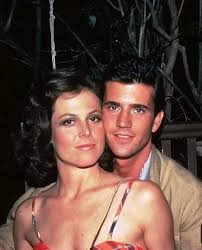 Sigourney Weaver and Mel Gibson on the set of "The Year of Living  Dangerously", 1982