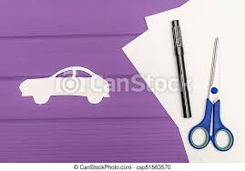 Papierautos ausschneiden / zum ausdrucken und bast. Papier Auto Silhouetten Ausschneiden Begriff Blatt Lila Auto Papier Holzern Silhouetten Schnitt Auto Markierung Canstock