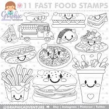 Pizza slice coloring pages unique ausmalbilder kawaii food. Food Stamps Fast Food Stamps Digi Stamp Digital Stamps Food Coloring Page Commercial Use Food Digital Stamps Digi Stamp Clip Art