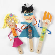 Bamboo stems are cut into pieces, carbonised and then glued together. Puppets For Puppet Theatre Made From Bamboo Kitchen Utensils Diy Guide