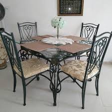 Shop from the world's largest selection and best deals for wrought iron dining tables. Wrought Iron Dining Table Chairs Furniture Home Living Furniture Tables Sets On Carousell
