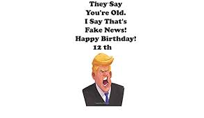 Donald j trump is amazing the election was rigged biden is a joke ps happy birthday president trump. Amazon Com Funny Donald Trump Happy Birthday 12 They Say You Re Old I Say That S Fake News Donald Trump 12 Birthday Gift They Say You Re Old I Say That S 110 Pages