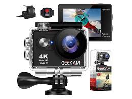 Kodak pixpro sp360 4k premier pack aksiyon kamera. Geekam Action Camera 4k Wifi Ultra Hd Underwater 30m Waterproof 170 Wide Angle Lens Sports Camcorder With Remote Control 2 Rechargeable Batteries And Mounting Accessories Kit Newegg Com