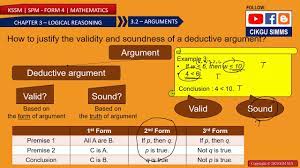 Form 4 add maths note sazlin a ghani. Mathematics Form 4 Chapter 3 Part 9 How To Justify A Deductive Argument Sound Valid Kssm Spm Youtube