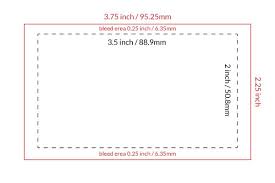 When you include the business card bleed area, the total layout space becomes 3.75 x 2.25. Business Card Templates Sizes Design Printing The Basics