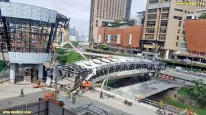 This project is built at the site of former haji abdullah hukum village. Mid Valley To Kl Eco City Pedestrian Bridge Collapses The Rojak Pot