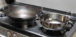 A deep, round pan with straight sides, usually with a handle and a lid, used for cooking things…. Karahi Wikipedia