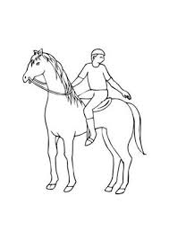 Ausmalbild Pferd Mit Jungem Reiter Zum Ausdrucken