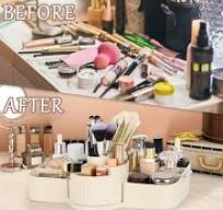 Cinnani Make Up Organizer, 360° Drehbar und Fach 2-in-1 ...