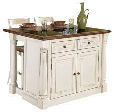Monarch antiqued white kitchen island. Home Styles Monarch Kitchen Island With Granite Top And Two Stools French Country Kitchen Islands And Kitchen Carts By Home Styles Furniture Houzz