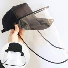 Baseball Cap With Removable Flip Up Visor Shield Face Shield Masks Visor Face Shield