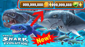 Hungry Shark Evolution Mod Apk Unlimited Coins Gems Unlocked Shark Hiu Megalodon Ikan Hiu