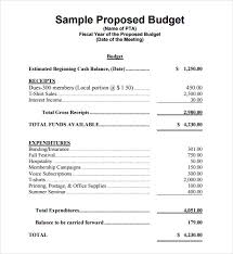 budget proposal template word