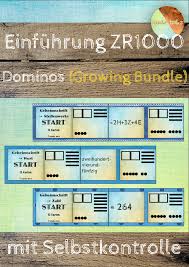 Dominos Einfuhrung Zr1000 Growing Bundle Unterrichtsmaterial Im Fach Mathematik Grundschulmaterial Mathematik Geheimschrift