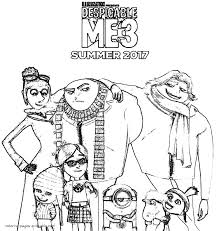 6 despicable me coloring sheets are collected for any of your needs. Despicable Me 3 Coloring Pages To Print Coloring Pages Printable Com