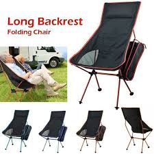 Long Backrest Lightweight Chair Folding Chair Camping Chair Portable Outdoor Fishing Bbq Seat Wish In 2020 Folding Chair Camping Chair Lightweight Chair