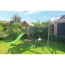 Schaukel holz garten reizend fungoo carol viel spaß mit. Exit Aksent Holzspielturm Mit Nestschaukel Grau Exit Toys