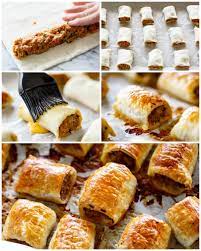 This recipe is great because you can freeze them so that you can always have a snack ready and waiting for you in the freezer. Sausage Rolls Cafe Delites