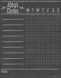 Chalkboard Chore Chart Chore Chart Chalkboard Edition