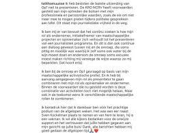 Bert hoyses, in charge of the broadcasters, on behalf of the broadcasters in 1, responded to talitha mossi's recent criticism of the talk show. Presentator Talitha Muusse Niet In Laatste Op1 Op Zondag Nos