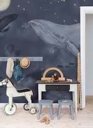 Mr Perswall Vlies Fototapete Wale Im Himmel Dunkelblau 360x265cm Bei Fantasyroom Online Kaufen Kinderzimmer Tapete Kinder Tapete Wandbilder Kinderzimmer