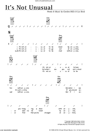 Jones It S Not Unusual Sheet Music For Ukulele Chords V2