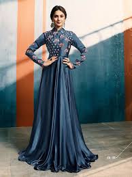 Bollywood Indian Designer Readymade Party Wear Embroidery Anarkali Style Gown L Indian Long Dress Indian Gowns Indian Gowns Dresses
