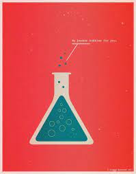Science Valentine My Beaker Bubbles For You Love Posters Nerd Love Nerdy Valentines