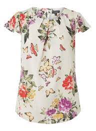 Billie Blossom Curve Ivory Floral Shell Shop Dorothy Perkins Clothes Tops Plus Size Outfits