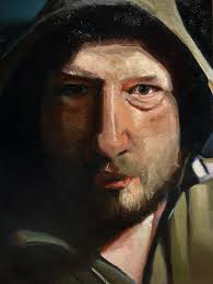 Self-portrait oil painting