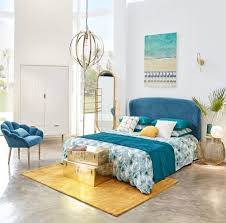 Poltrona camera da letto in vendita in arredamento e casalinghi: Poltrona Vintage Blu Pavone Homarid Maisons Du Monde