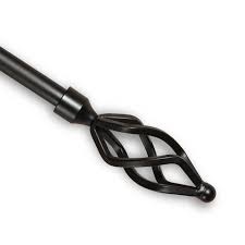 Heavy Metal Black Birdcage Decorative Curtain Rod Decorative Curtain Rods Black Curtain Rods Black Bird Cage