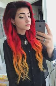 Ok How Do You Color Your Hair Like That Hair Styles Red Ombre Hair Fire Hair