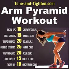 arm pyramid workout with weights tone