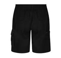 Bigdude Light Weight Elasticated Waist Cargo Shorts Black