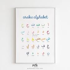 Print these sheets to create your own fun interactive arabic alphabet poster. Colorful Arabic Alphabet Poster Digital Print Islamic Wall Etsy Calligraphy Wall Art Wall Art Quotes Arabic Alphabet For Kids