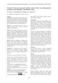 Calcium and vitamin d supplements during pregnancy. Pdf Vitamin D Status Of Pregnant Mothers And Its Effect On Anthropometric Measures In The Offspring A Preliminary Study