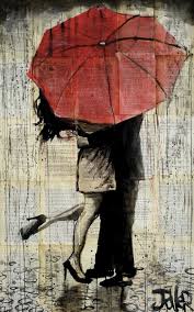 The Red Umbrella Art Painting Canvas Painting
