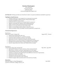 Fascinating Simple Resume Example Examples Resumes Inside Restaurant Floor Manager Job Description Server Resume Resume Examples Resume Skills