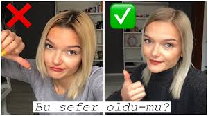 Iki Boya Karistirip Sacimi Boyadim Sari Sac Dip Boyasi Sac Boyama Rutinim Kullu Acik Kumral Youtube